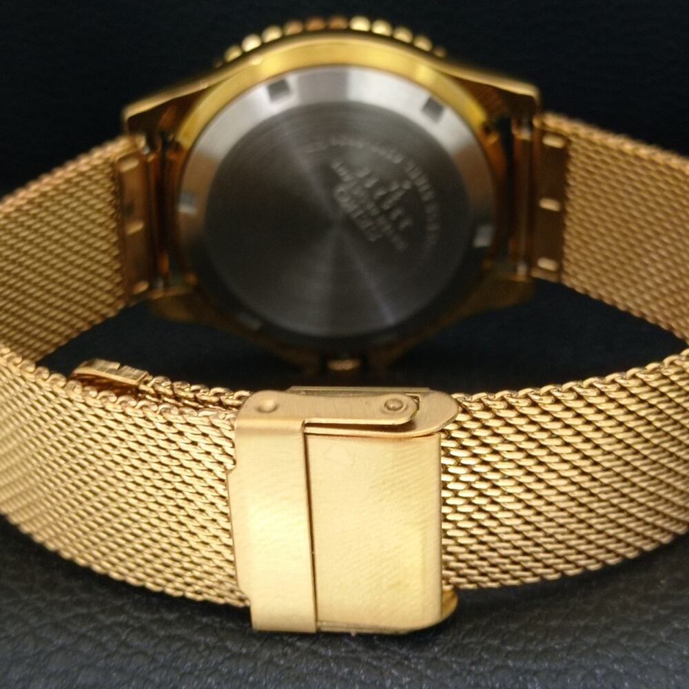 Vintage 1975 Seiko Diver Automatic Mens Gold Watch W/daydate & Green accents - Picture 2 of 9